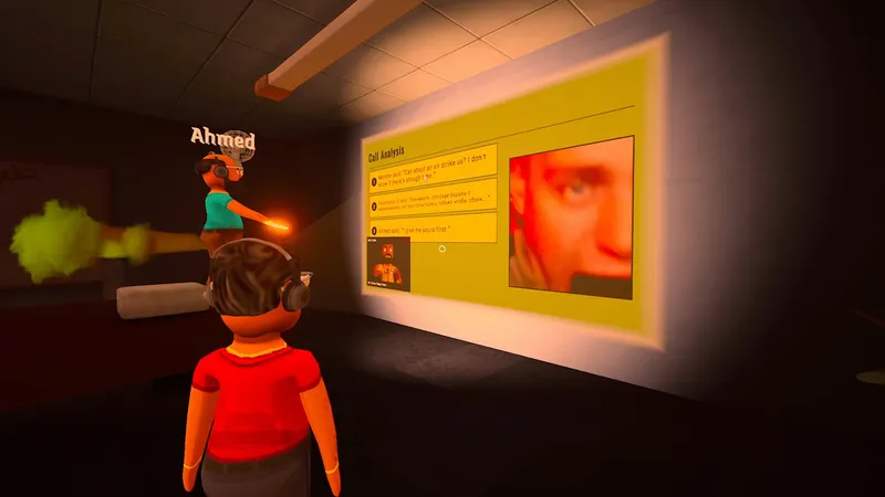 A Scam With Your Friends in-game computer interface during a call-center session.